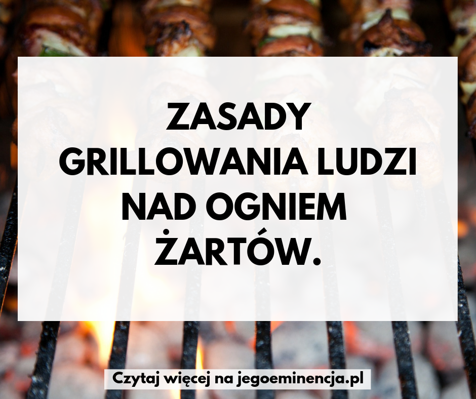 grillowane szaszłyki i napis